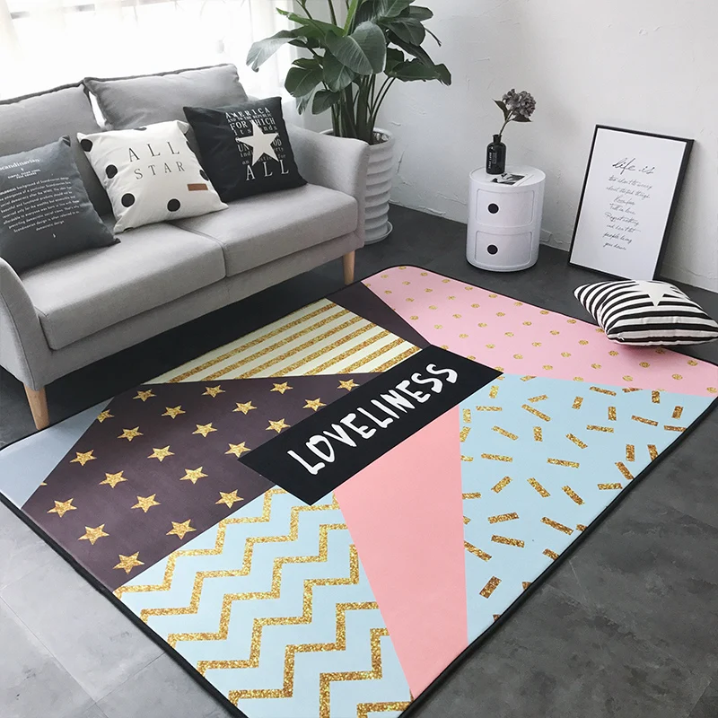 Европейский Стиль Современный Творческий ковер прямоугольной формы ковер Спальня Гостиная декоративные коврики