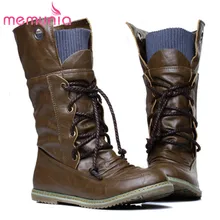 2016 new fashion motorcycle martin ankle boots for women,Autumn winter snow boots leather flats shoes plus size 34-43