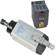 Шпиндельный двигатель 3 кВт с воздушным охлаждением CNC шпиндель 4 подшипника в и соответствующий vfd инвертор для контроллера скорости двигателя