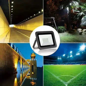 

2019 Flood Light LED 64LEDs Flood Light Thin Spot Lamp Landscape Floodlight Waterproof Secure Lights for Garage Parking Lawn