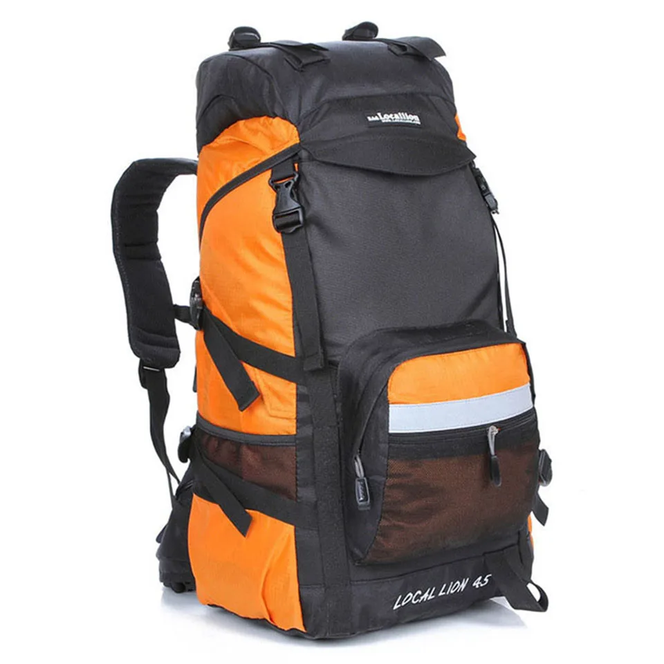 LOCAL LION Backpack 45L Water Resistant Climbing Hiking Backpack Men