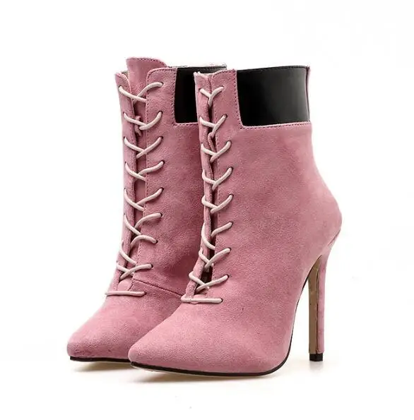

2019 European American Fashion 35-42 Size Girls Boots Pink Princess Tied Tip Girls Boots High-heeled Fashion Boots