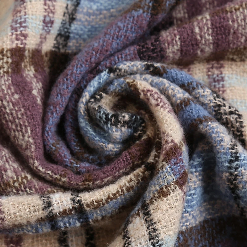 2021 new Cashmere Scarf For Women Plaid Knitted Triangle Pashmina Winter Warm Shawl Wraps Bufanda Female Soft Neck Echarpe