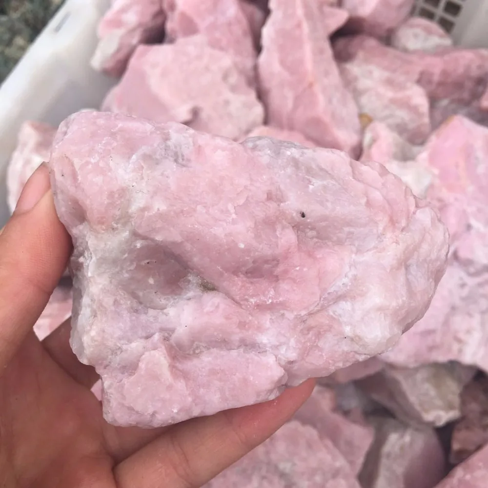 Натуральный розовый стеатитовый камень необработанный Драгоценный Камень кварцевый кристалл шероховатый минеральный камень Исцеление, лечение Декор для дома ручной работы