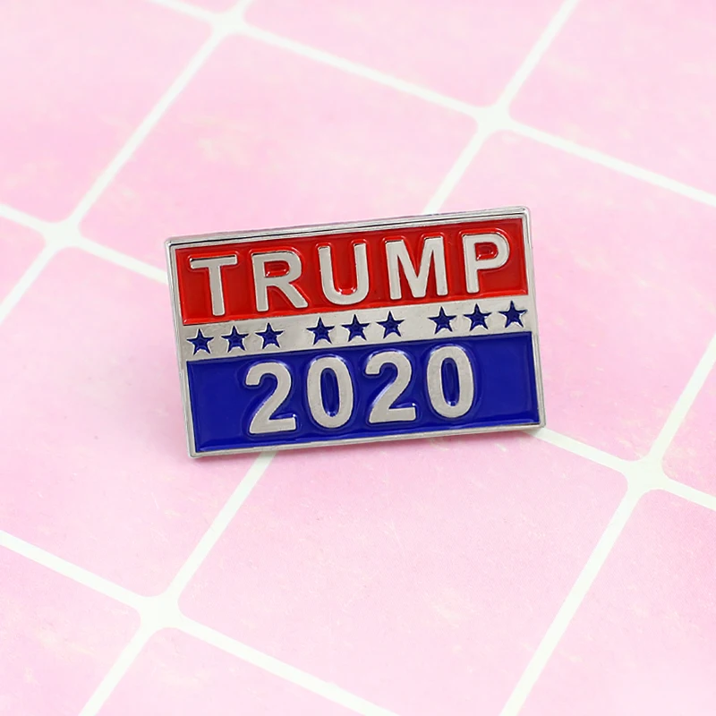 

Personal Creative Punk Style TRUMP Icon Enamel Brooch 2020 TRUMP Punk Style Icon Pin Male and Female Denim Jewelry