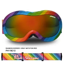 Детские лыжные очки с двойными слоями UV400 Анти-туман большая Лыжная маска очки для катания на лыжах дети снег сноуборд очки