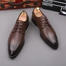 JOZIGBEMA/мужская деловая обувь из спилка; Мужские модельные офисные туфли; удобные мужские туфли в джентльменском стиле; деловые свадебные туфли
