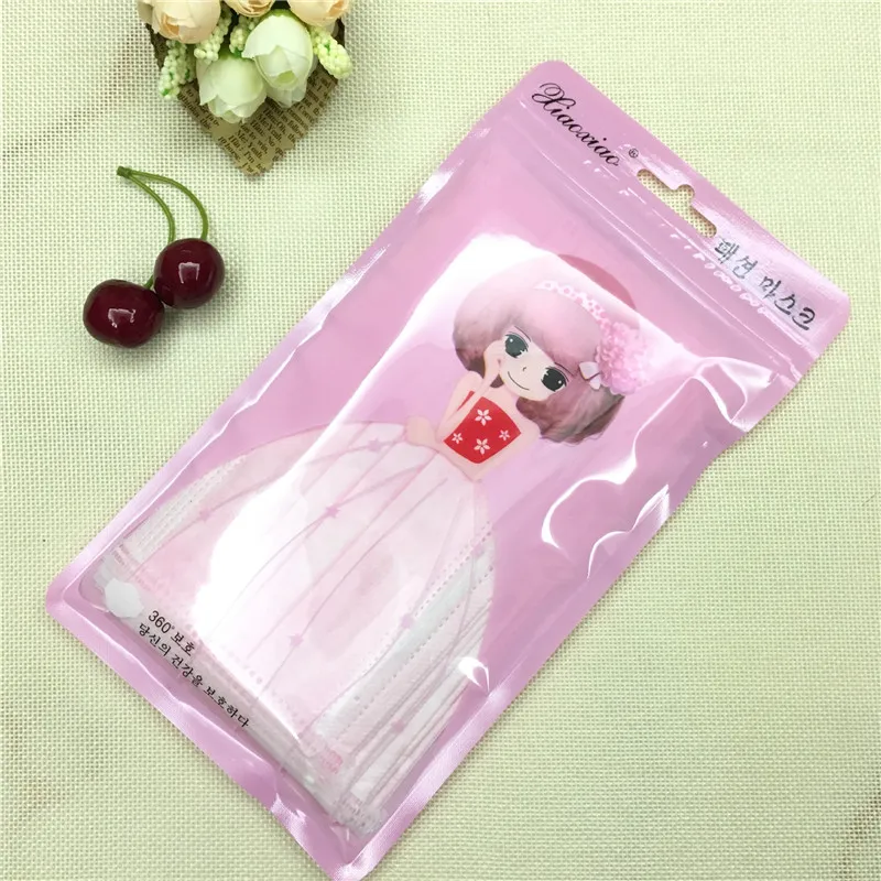 

10pcs Mouth Muffle Mask Non-woven Printing Pattern Anti Dust Disposable Masks Face Mouth Mask Ear Hanging Gas Respirator Filter