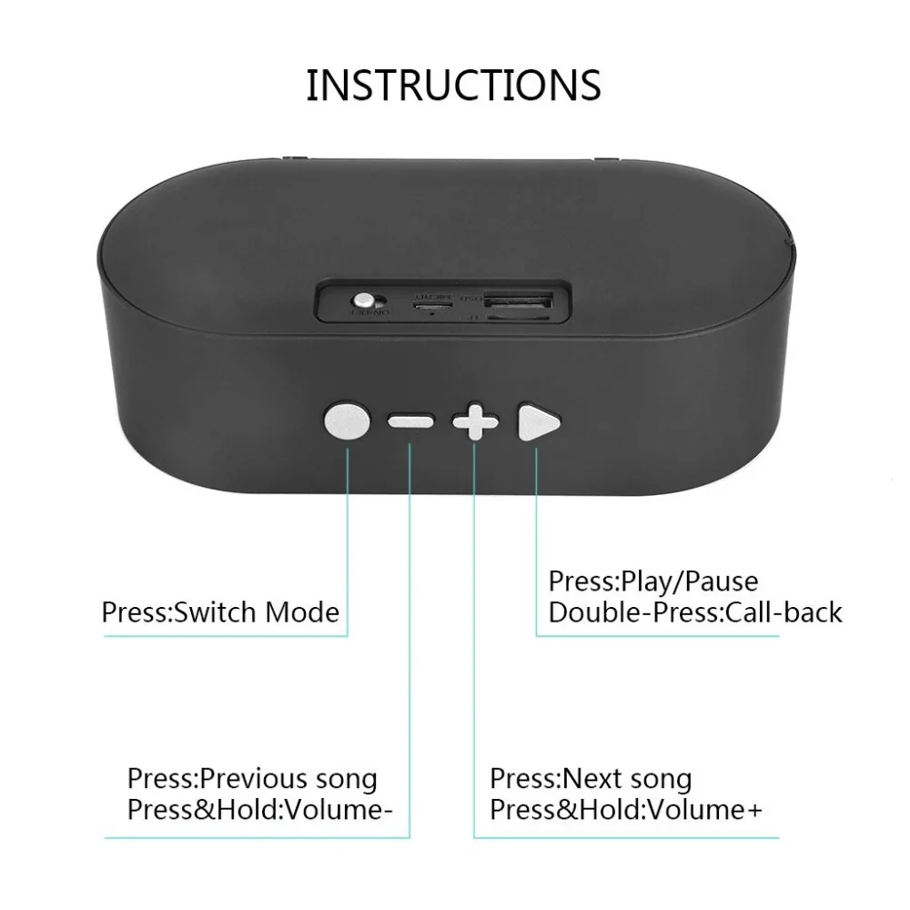 GDLYL Портативный беспроводной Bluetooth динамик Blutooth мини маленький портативный музыкальный звуковой ящик громкой связи открытый Бас Сабвуфер