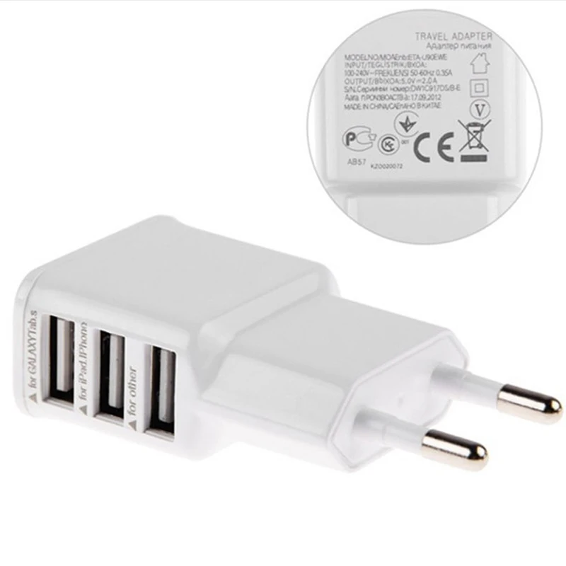 Сетевое зарядное устройство с 3 USB портами А|travel adapter|travel adapter usadapter us |