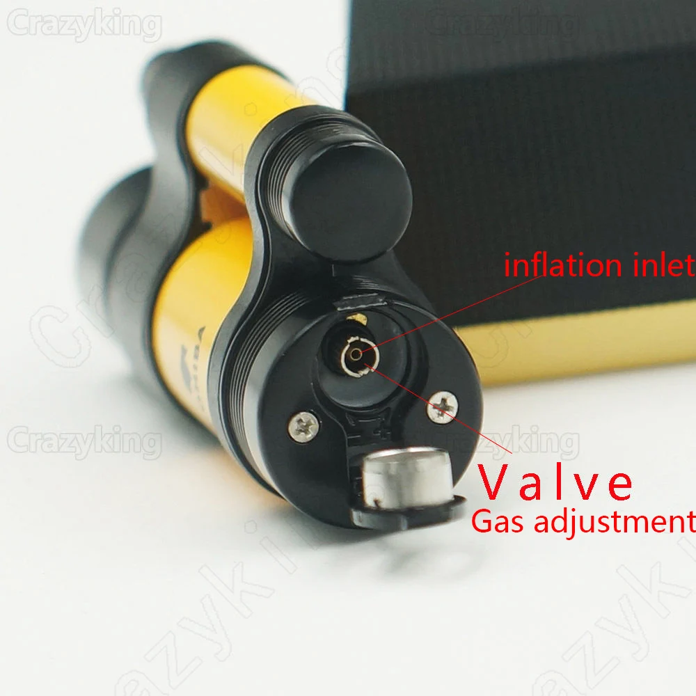 Creative 3 Torch Jet Flame Windproof Cigar Lighter Butane Gas Cigarette