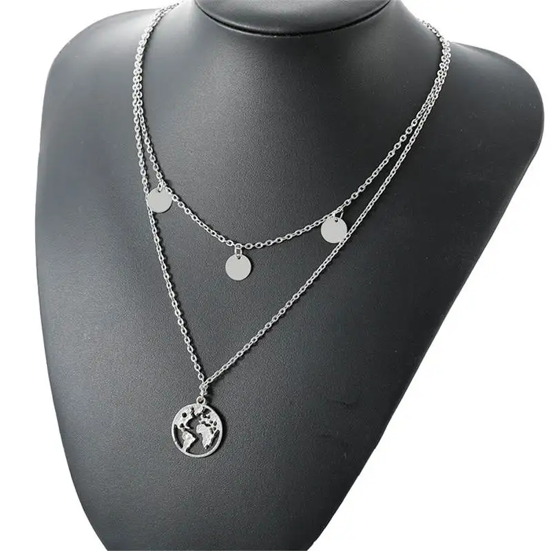 X073 Мода Богемия звезда кулон эффектное ожерелье для женщин Золотая цепь чокер короткое ожерелье Bijoux Femme ювелирные изделия в стиле "Бохо" Colar - Окраска металла: x079silver