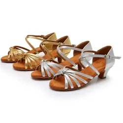 Летняя Modis Танго, латина обувь Детские платье принцессы для девочек танцевальный для бальных танцев Обувь, сандалии пряжки для девочек