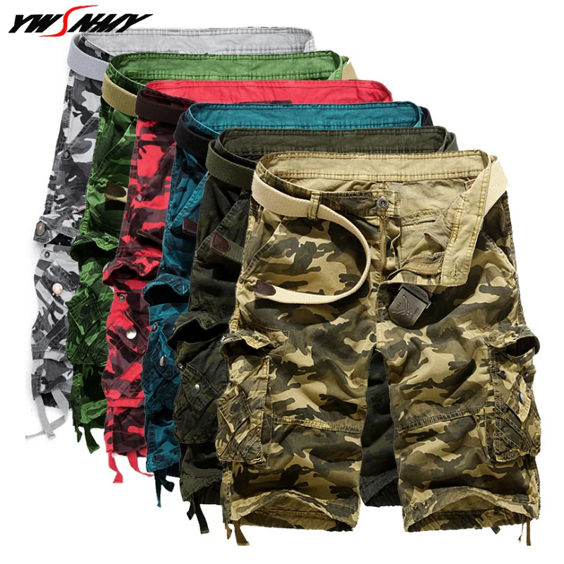 

Casual Cargo Shorts Men 2020 New Loose Cool Camouflage Mens Shorts Overalls Breeches Summer Quality Cotton Brand Clothing