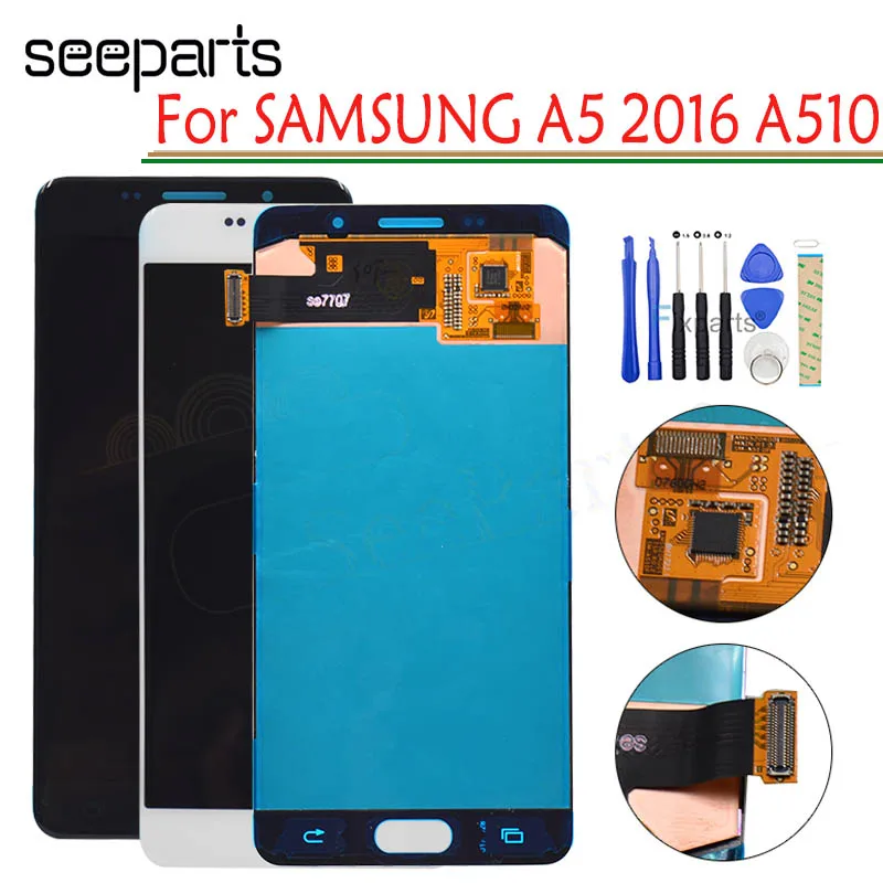 Super AMOLED For SAMSUNG GALAXY A5 2016 A510 LCD Display Touch Screen
