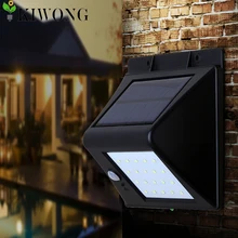 20 светодиодов ПИР человеческого движения Сенсор или свет Сенсор солнечный свет Открытый Путь Настенный светильник безопасности Точечные светильники лампы