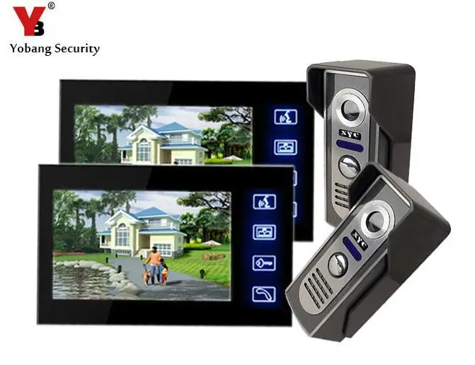 Yobang Security Touch Keypad Video Doorphone Security Monitoring Camera and Outdoor Intercom Video Door Intercom Door Monitor