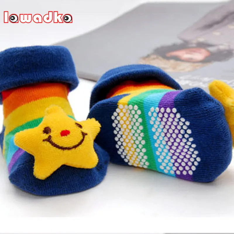 Image Newborn 0 18Month Cotton Lovely Animal Socks 18 Styles Cartoon Slipper Cute Anti Slip Cotton Toddler Socks Shoes