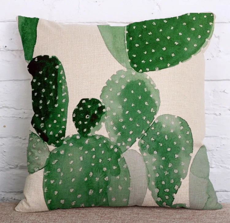 KYYZROZZZ Tropical Plants Green Leaves Monstera Cushion Covers Hibiscus Flower Cushion Cover Decorative Beige Linen Pillow Case 21