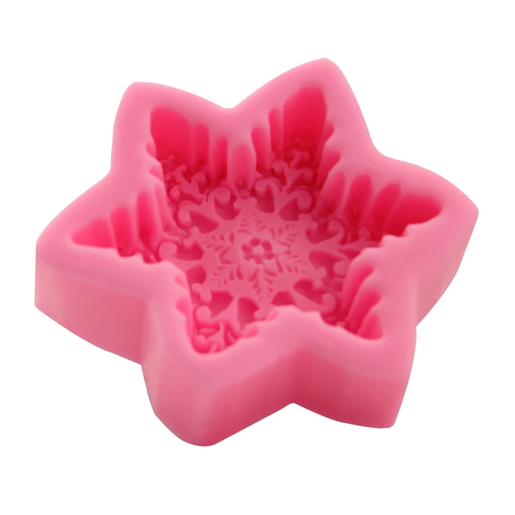 Snowflake Silicone Molds Kitchen Mold Food Shaping Moulds Fondant Soap Clay Modeling Tools