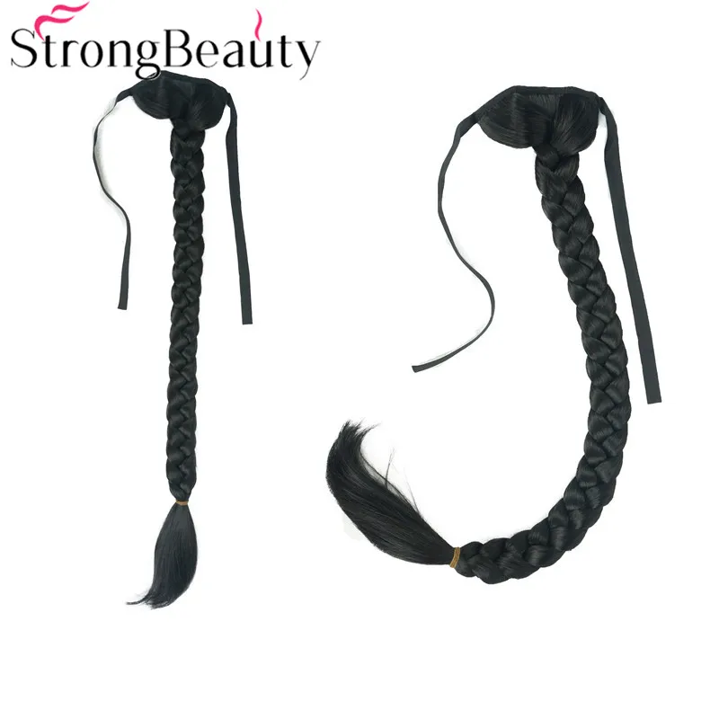 StrongBeauty, длинный рыбий хвост, коса, конский хвост, наращивание, Синтетическая лента, шиньон, 16 цветов
