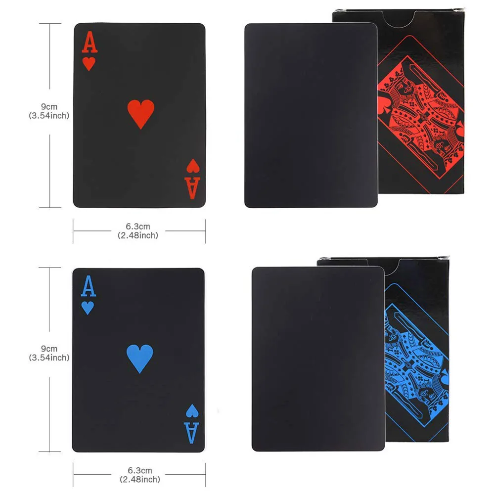 2Packs/108pcs Waterproof PVC Poker Playing Cards Magic Tricks Tool for Card Player Party BBQ Game S7JN
