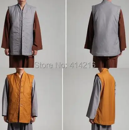 2 цвета унисекс буддийский монах зимний теплый жилет одежда для боевых искусств