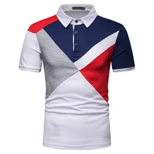 MarKyi 2019 summer fashion color patched luxury polo shirt mens short sleeve camisa polo masculina breathable pocket patched tartan shirt