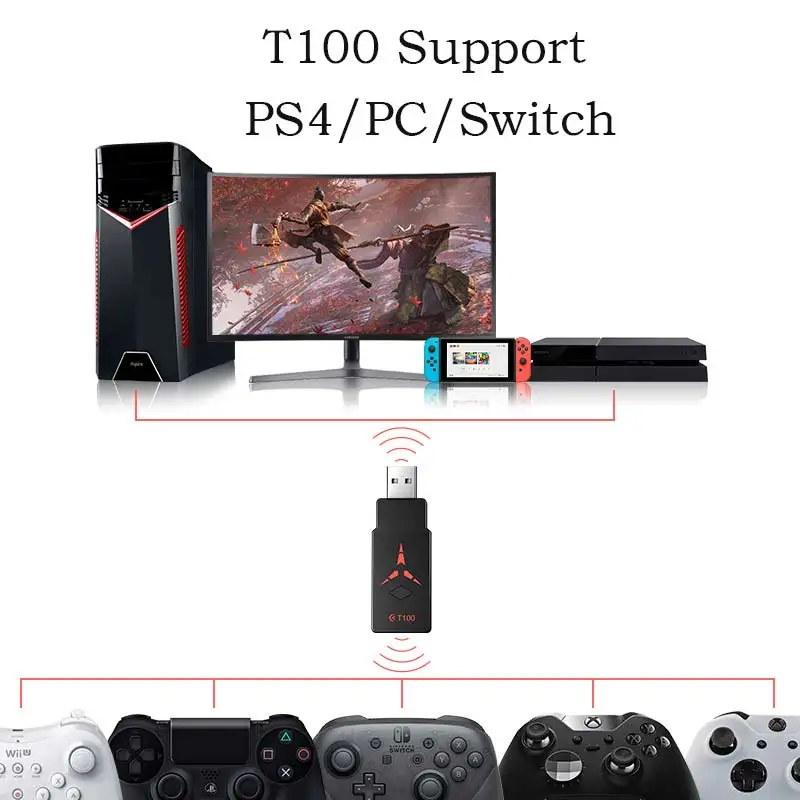 

Dealonow Controller adapter for PS4/Nintendo switch/PC COOV T100 4.0 Wireless adapter