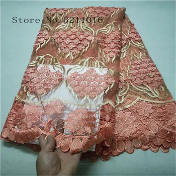 

African Lace Fabric 2019 High Quality Lace Guipure Lace Fabric With Rhinestones Embroidery Cord Lace For Women Wedding