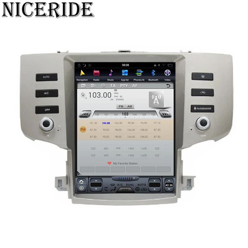 Best 12.1" Vertical Touch Screen Android 7.1 Car DVD GPS Navigation Radio Player for Toyota Reiz 2005-2009 Autoradio Headunit Wifi BT 2