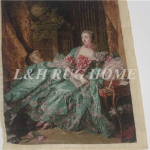 68X86 см гобелен рукодельный 10+ 20 к вязанное крючком шерстяное изделие гобелен г-жа де Помпадур