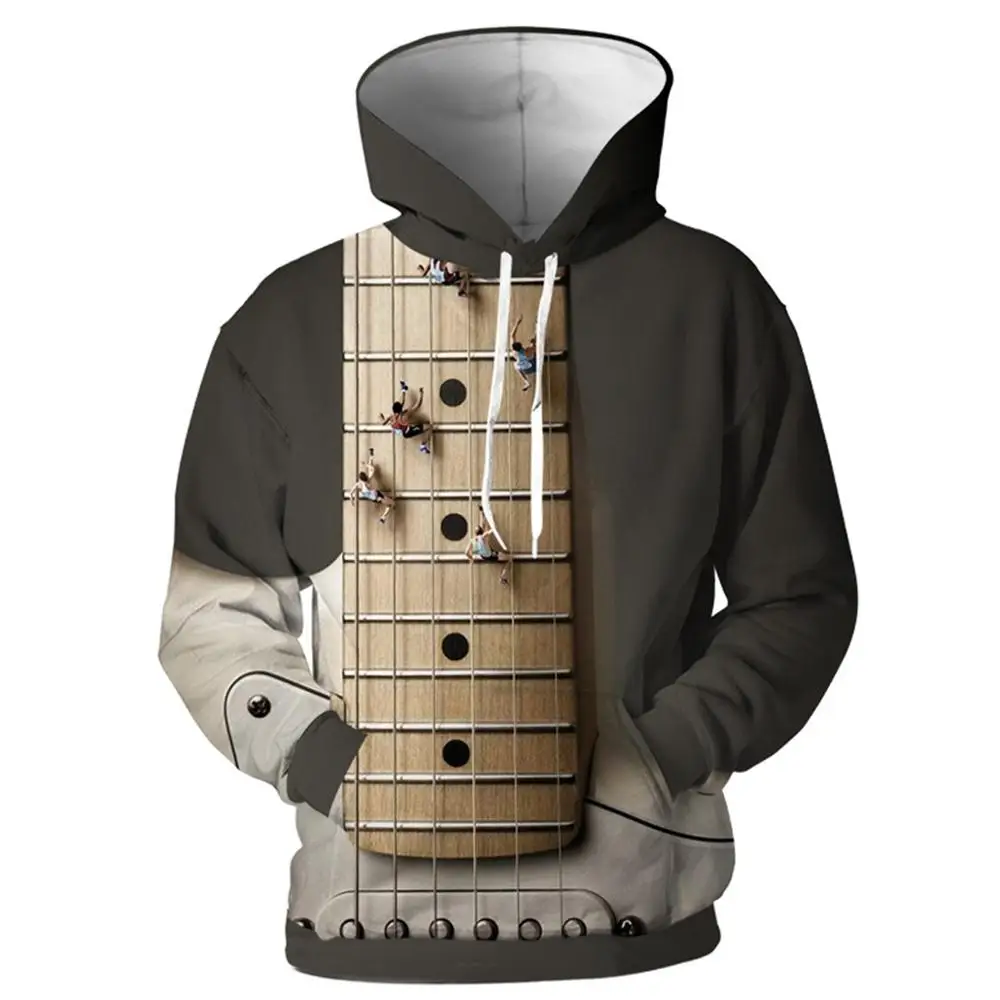 

YOUTHUP 2019 Guitar Printed Men's 3d Hoodies Fashion Full Printed Hooded Pullovers Male Autumn Spring 3D Hoodies Sweatshirt