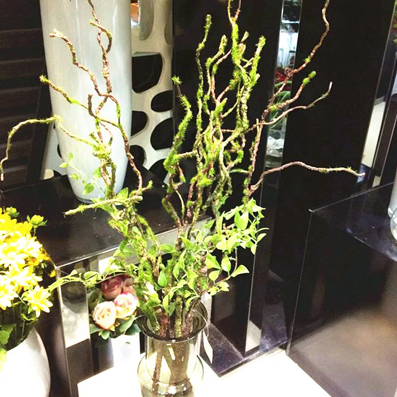 Artificial Tree Stem Green Leaves Dried Branches Flower Arranging