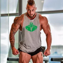 Мужская майка для фитнеса и бега, майка без рукавов для тренировок в тренажерном зале, майка для бодибилдинга и фитнеса, мужская хлопковая майка для занятий спортом