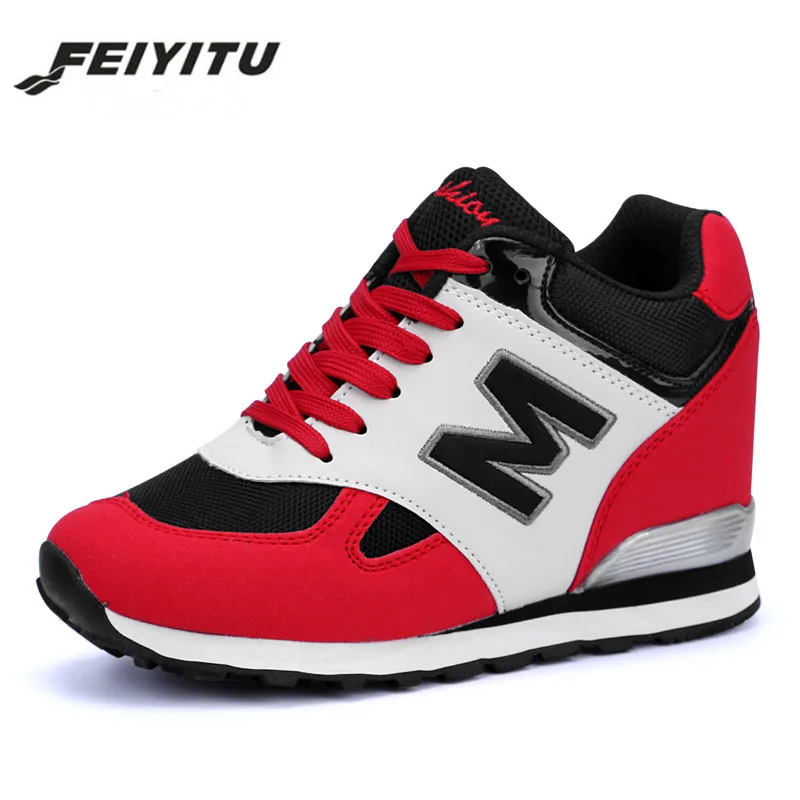 

FeiYiTu Women Sexy Wedges Super High Heels 8CM Lace-Up Casual Shoes Women's Party Shoes Chaussure Femme Platform shoes mixed