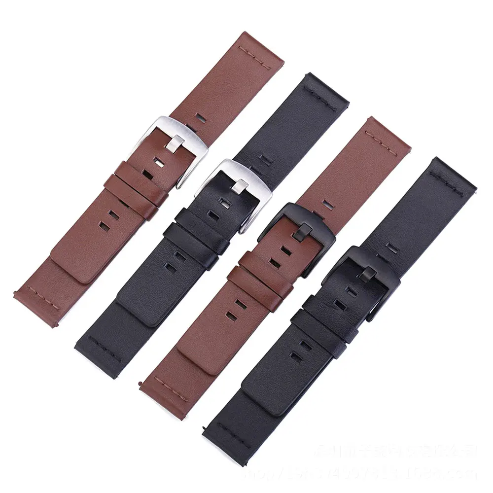 

Quick Release Universal 18mm 20mm 22mm Watchband Genuine Leather Watch Band Strap For Garmin Wirststrap For Samsung Gear SPORT