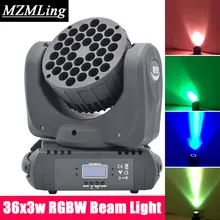 Светодиод 36x3 w RGBW Луч света DMX512 Cree Moving головной свет профессиональный для ди-Джея свет/бар/вечерние/шоу/сценический свет