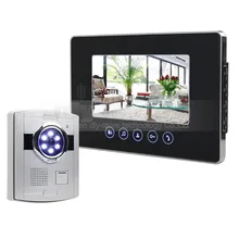 DIYSECUR 7 “de Color de Vídeo Teléfono de Puerta de Intercomunicación 1V1 Cámara CCD 700TVL Impermeable LED Del Sensor