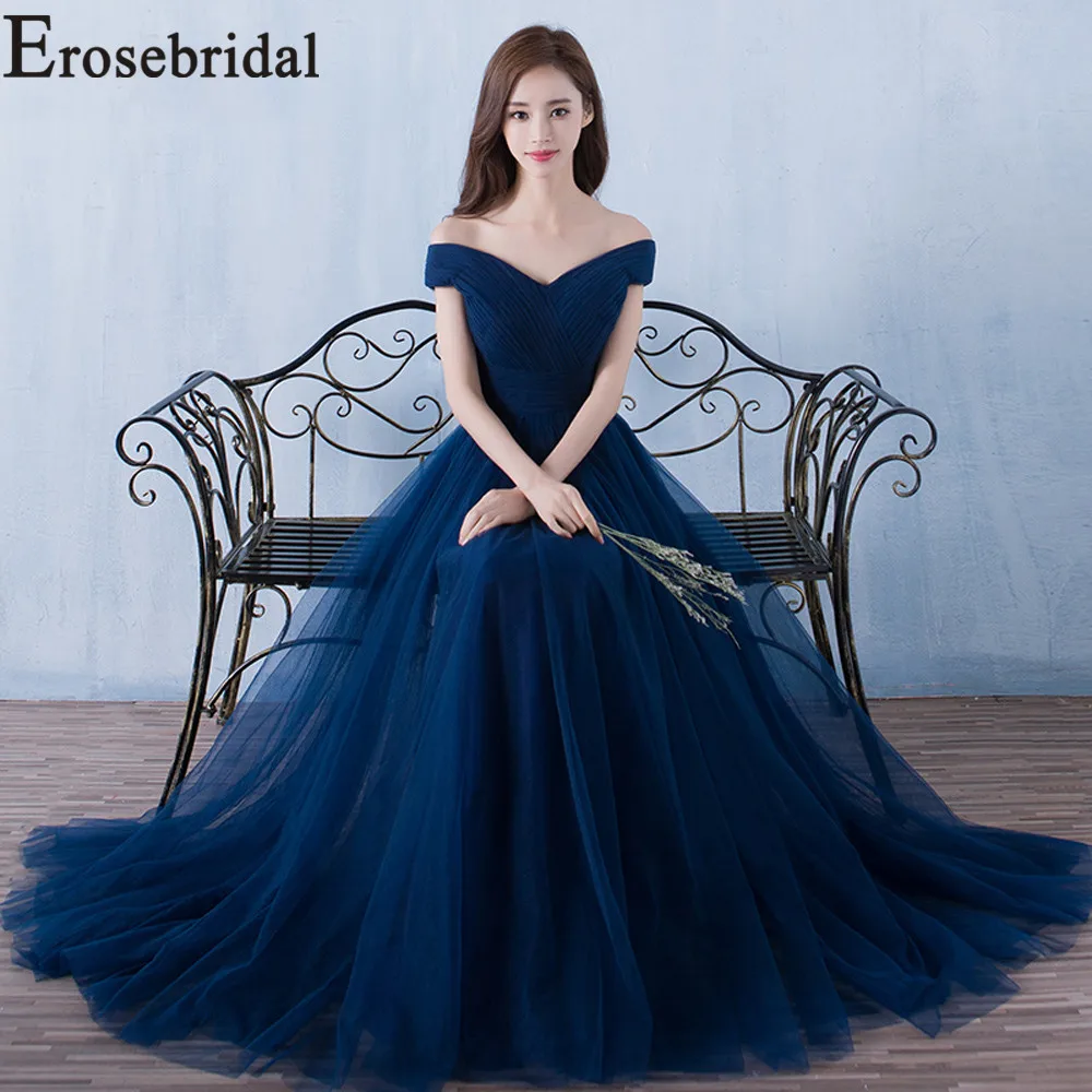 Long Formal Dress Evening Gown for Women 2019 Evening Dress Long Royal Blue Dress Lace Up Back robe soiree