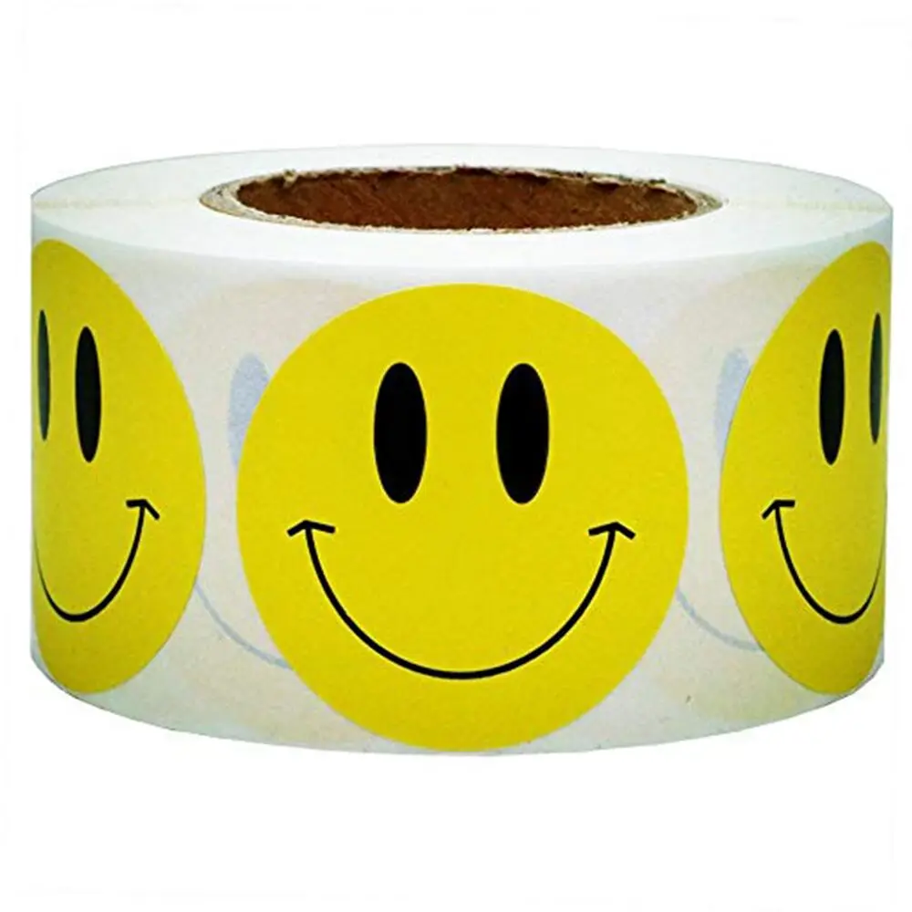 Yellow Smiley Happy Sticker 2\