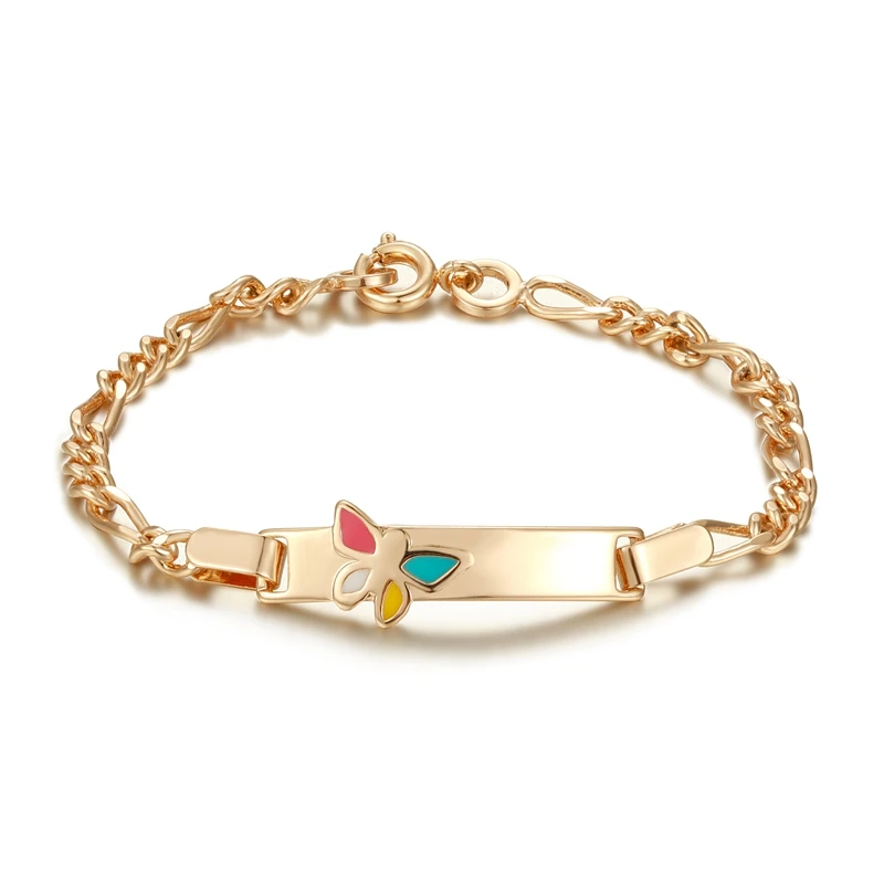 

Gold-Color Baby Bracelets & Bangles For Children Bracelet Heart Pattern Baby Products Kids Jewelry Free shipping 5BR18K-28