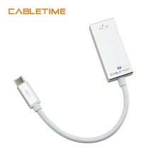Cabletime USB C Mini DisplayPort Adapter USB 3.1 Type C to Mini DP Male to Female 4K 60Hz Converter Cable For Samsung HDTV N128 Cabletime USB C Mini DisplayPort Adapter USB 3.1 Type C to Mini DP Male to Female 4K 60Hz Converter Cable For Samsung HDTV N128