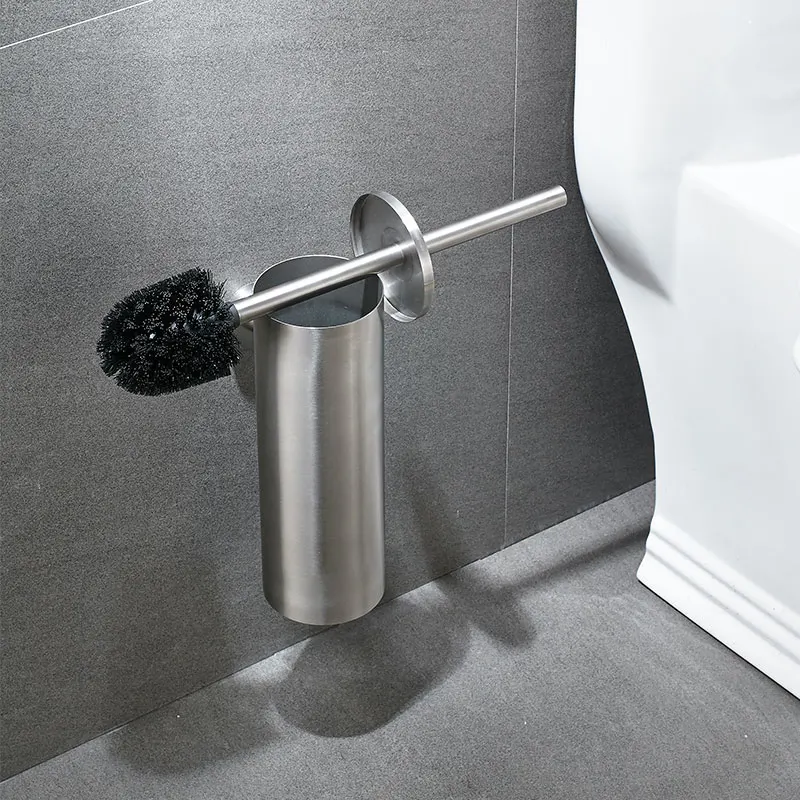 Billig Wc Pinsel SUS304 Edelstahl Wand Halterung für Bad Lagerung Moderne Stil Gebürstet Fertig
