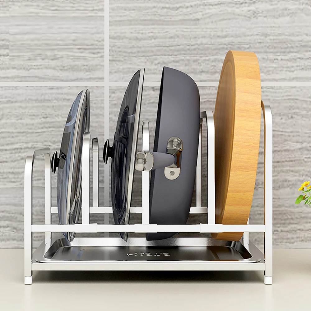  304 stainless steel Telescopic storage rack pot cover sitting plate drain shelf kitchen cutting boa - 32911136853