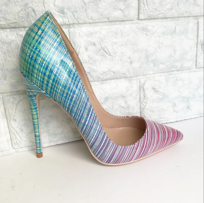 

European and American new high heeled shoes 12cm fine with sharp sexy goddess girl super high heels large single shoe