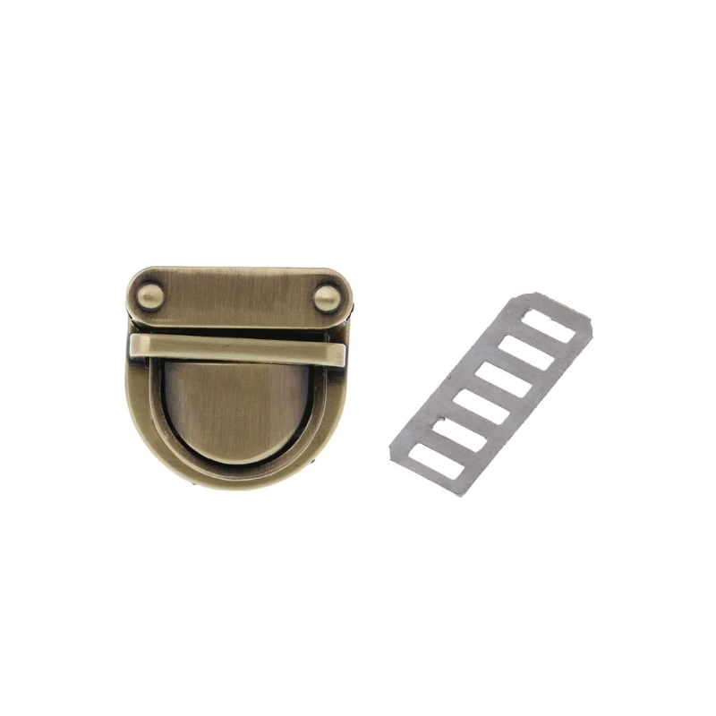 Новейшая металлическая застежка поворотный замок для DIY сумки кошелек аппаратное закрытие - Цвет: Бронза