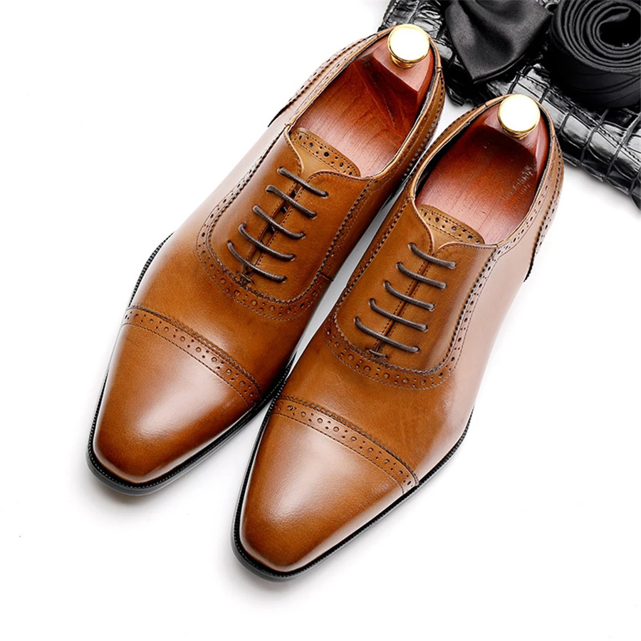 

Genuine cow leather brogue shoes mens casual flats shoes vintage handmade sneaker oxford shoes for men black red brown spring