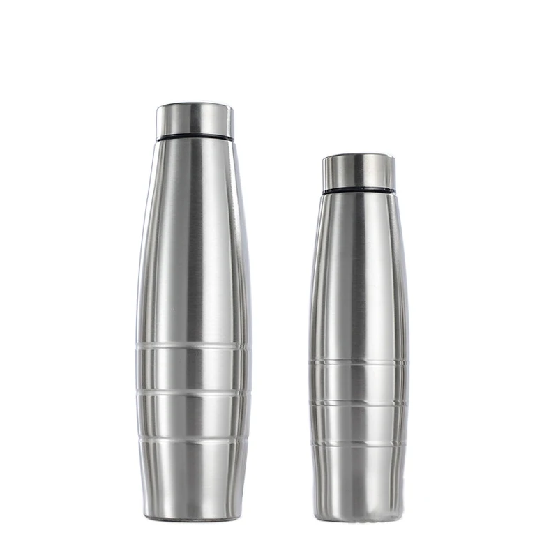 650/1000ml Single Layer Stainless Steel Water Bottle BPA Free Large Capacity Sport Drink Bottle Gym Drinking Bottles