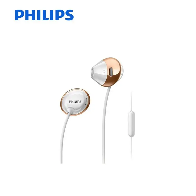 Philips SHE4205 наушники бас с микрофонный провод управление в наушниках шумоподавление наушники для Galaxy 8 официальный тестирование - Цвет: SHE4205-White